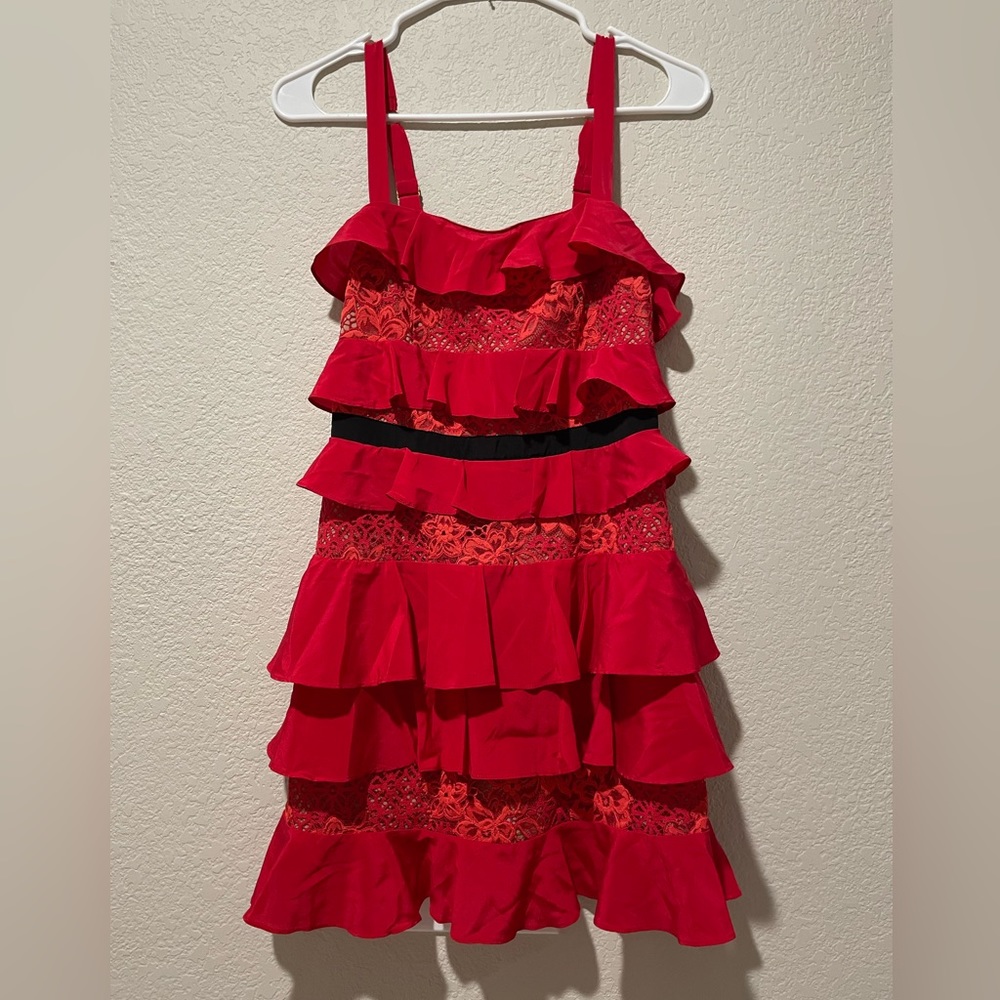 For Love of Lemons Ruffle Tank Mini Dress Size Small